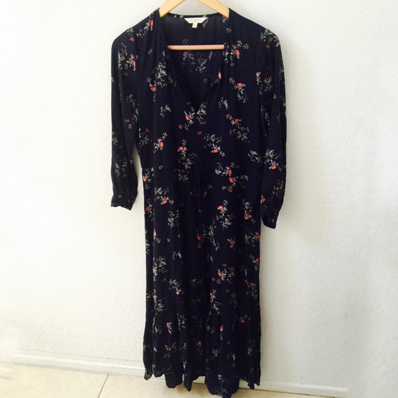 Lucky Brand | Dresses | Lucky Brand Bohemian Floral Maxi Dress | Poshmark